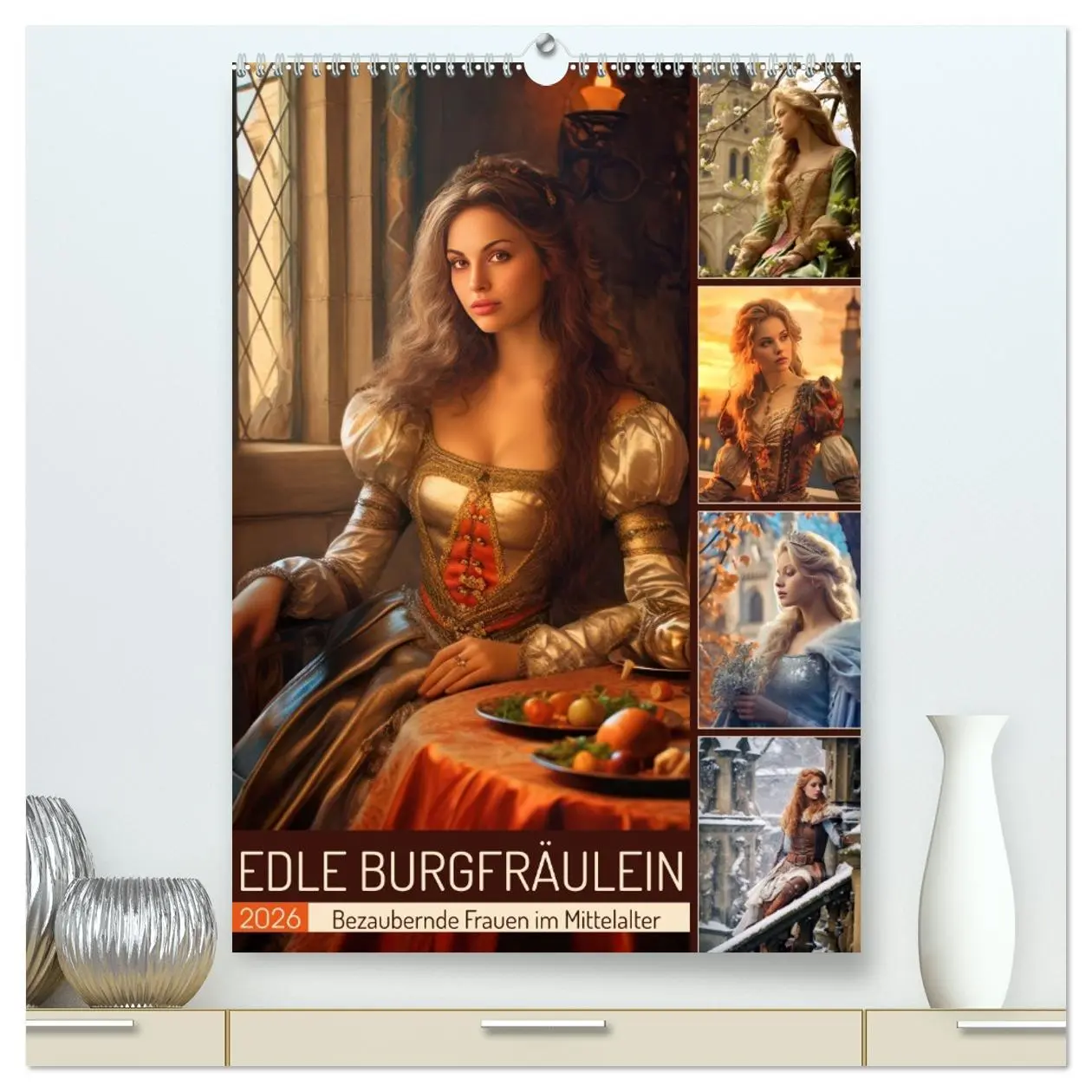 Cover: 9783516314250 | Edle Burgfräulein (hochwertiger Premium Wandkalender 2026 DIN A2...