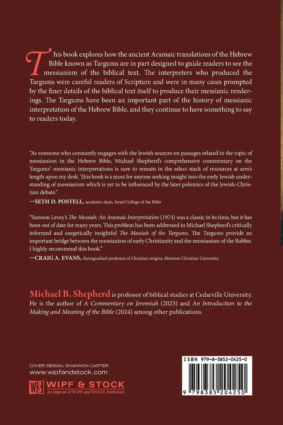 Rückseite: 9798385204250 | The Messiah of the Targums | Michael B. Shepherd | Taschenbuch | 2023
