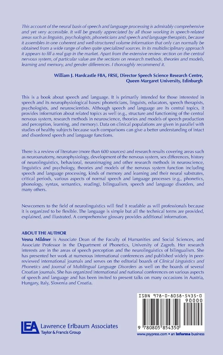 Rückseite: 9780805854350 | The Cognitive Neuroscience of Human Communication | Vesna Mildner