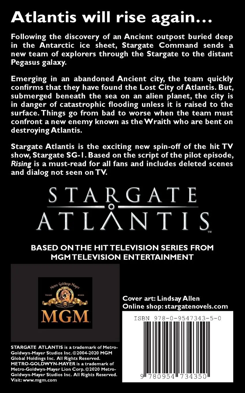 Rückseite: 9780954734350 | STARGATE ATLANTIS Rising | Sally Malcolm | Taschenbuch | Englisch