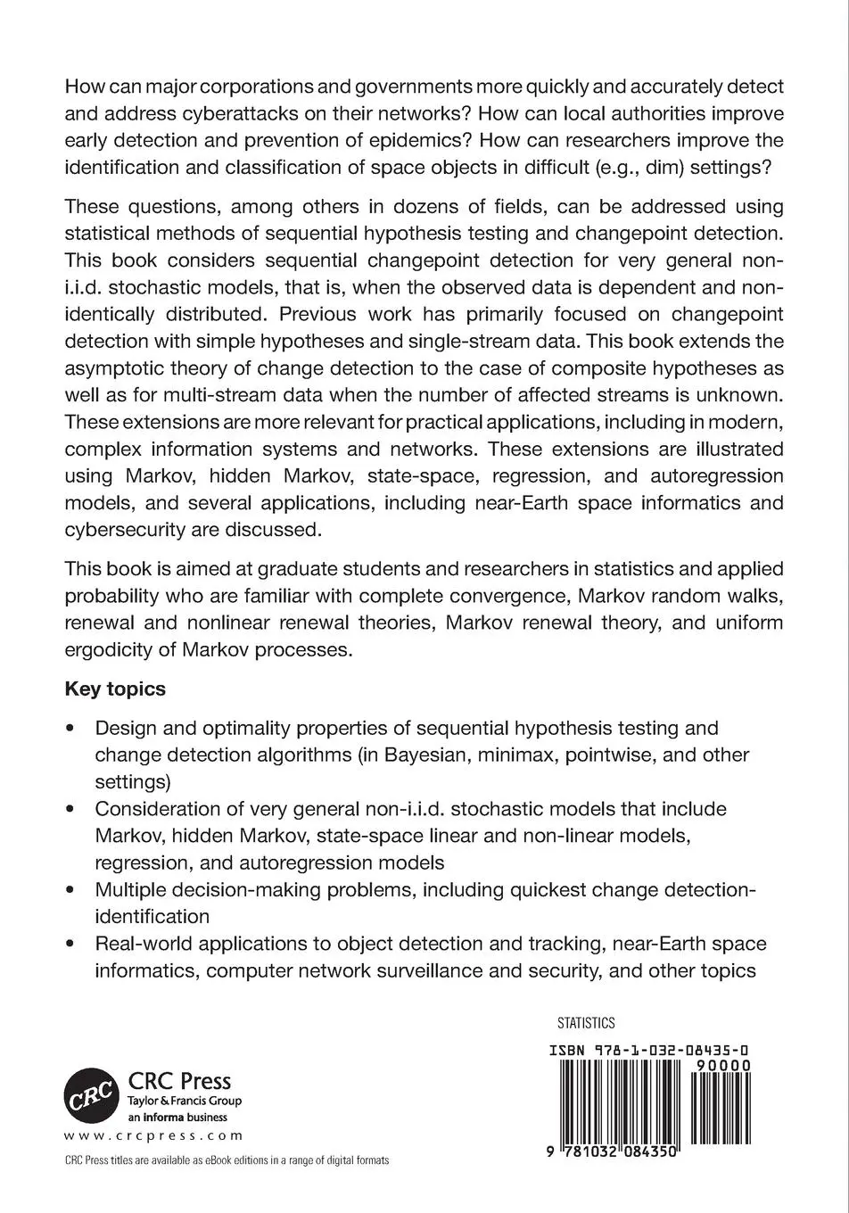 Rückseite: 9781032084350 | Sequential Change Detection and Hypothesis Testing | Tartakovsky