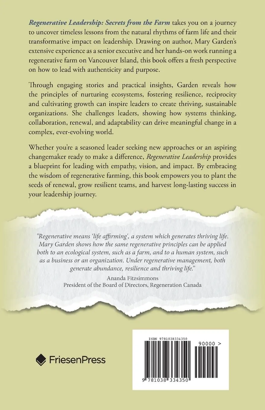 Rückseite: 9781038334350 | Regenerative Leadership | Secrets From The Farm | Mary Garden | Buch