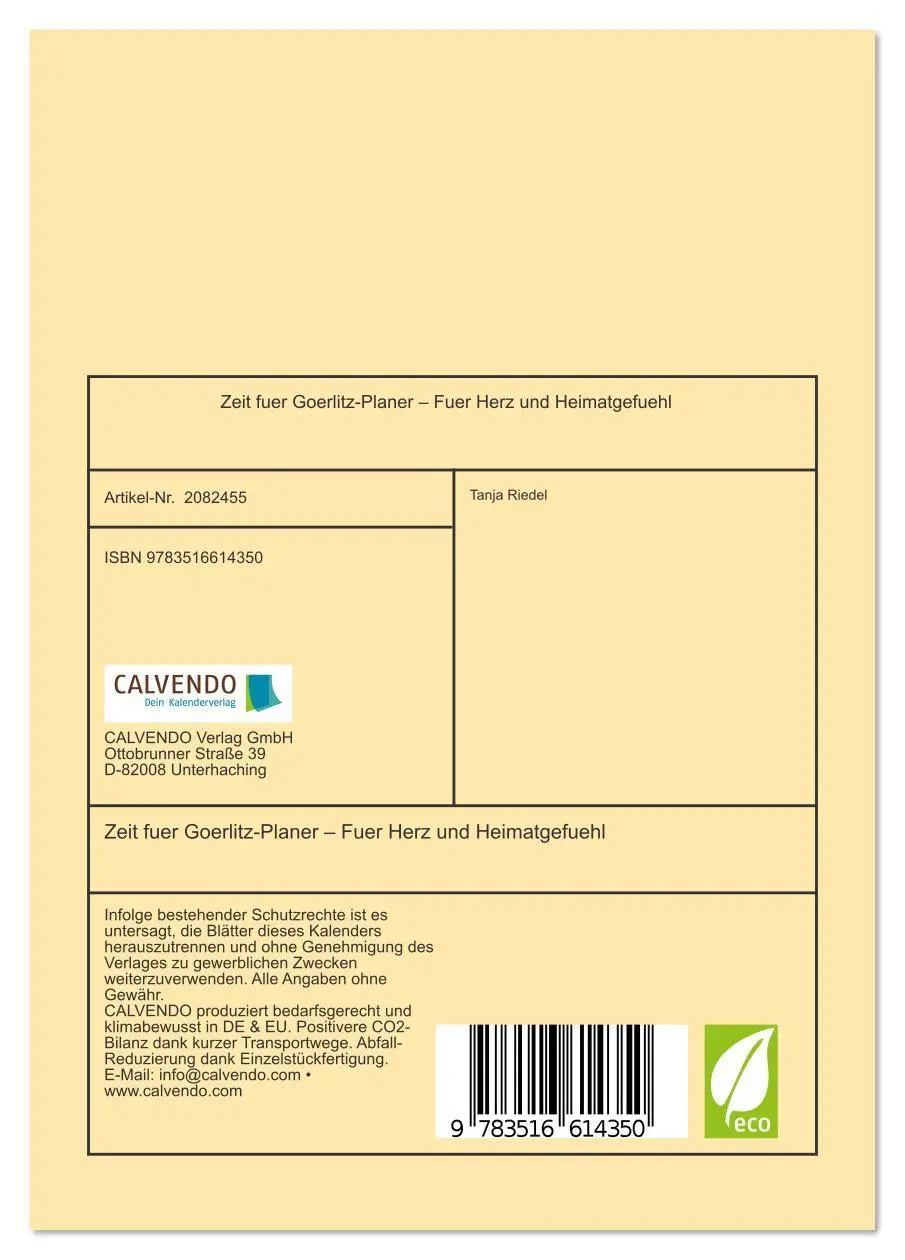 Bild: 9783516614350 | Zeit fuer Goerlitz-Planer - Fuer Herz und Heimatgefuehl...