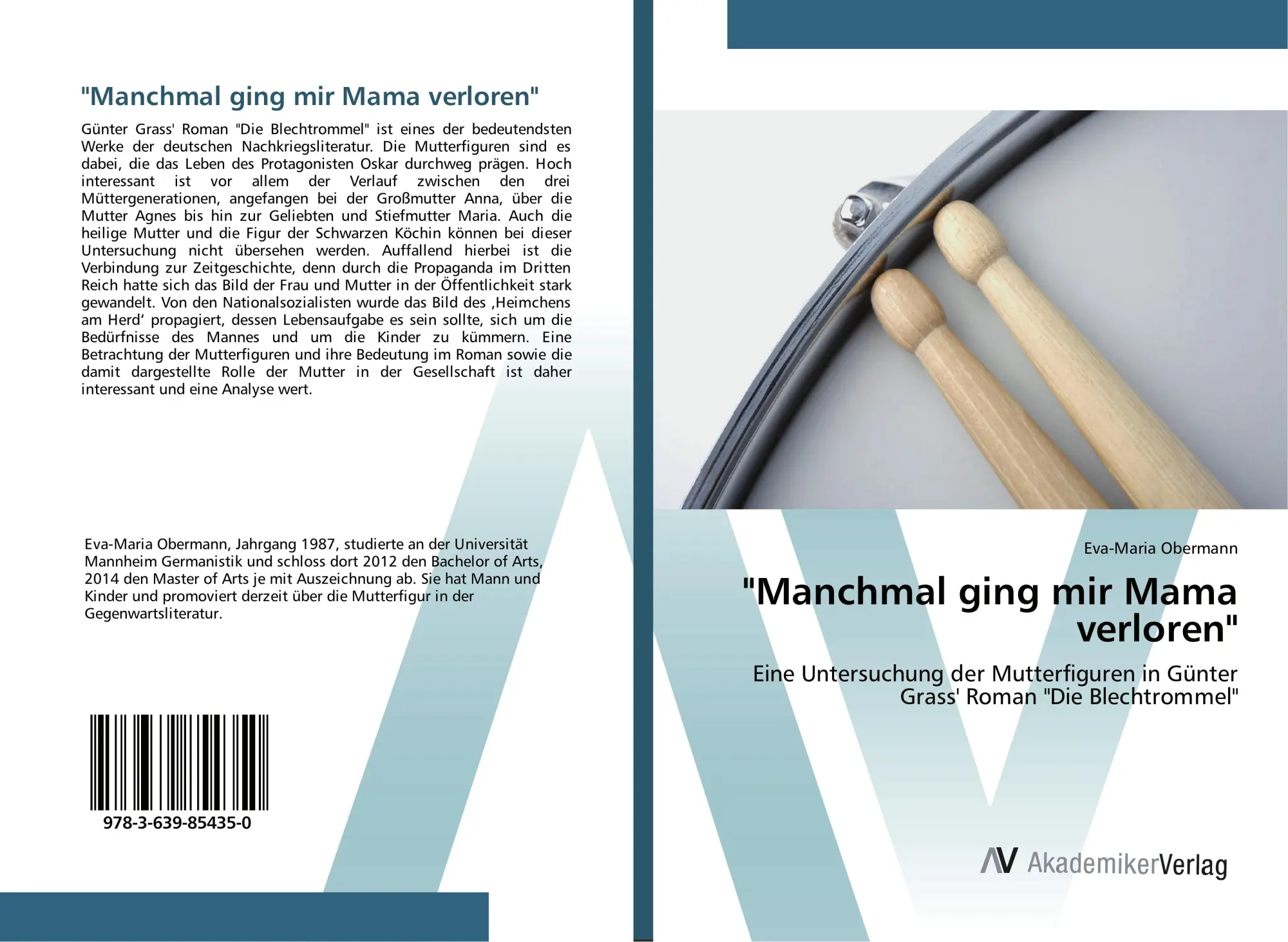 Cover: 9783639854350 | "Manchmal ging mir Mama verloren" | Eva-Maria Obermann | Taschenbuch
