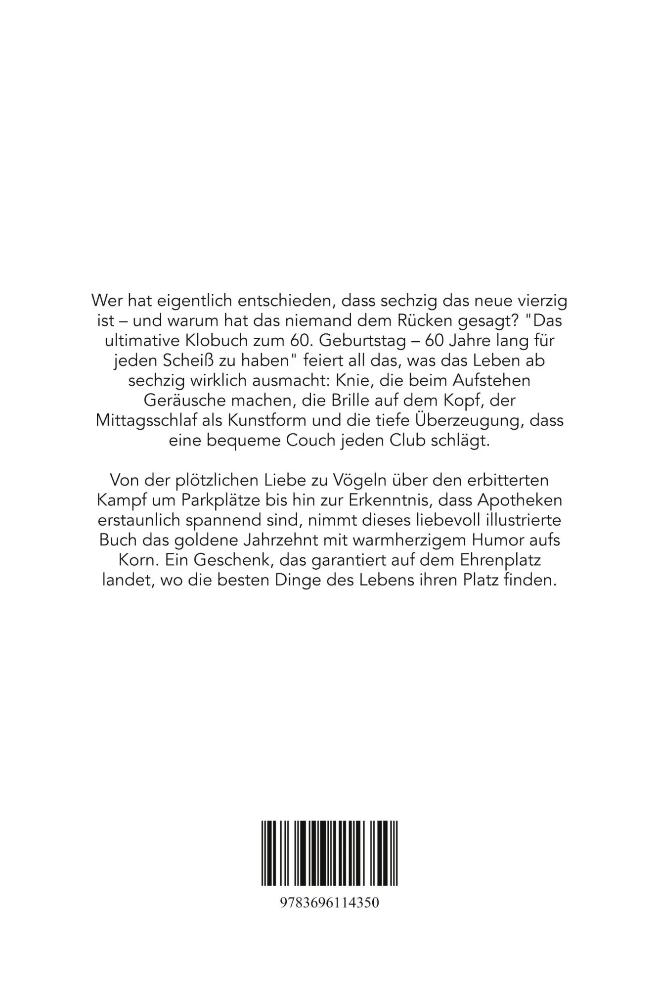 Rückseite: 9783696114350 | Das ultimative Klobuch zum 60. Geburtstag | Isabella Klein | Buch