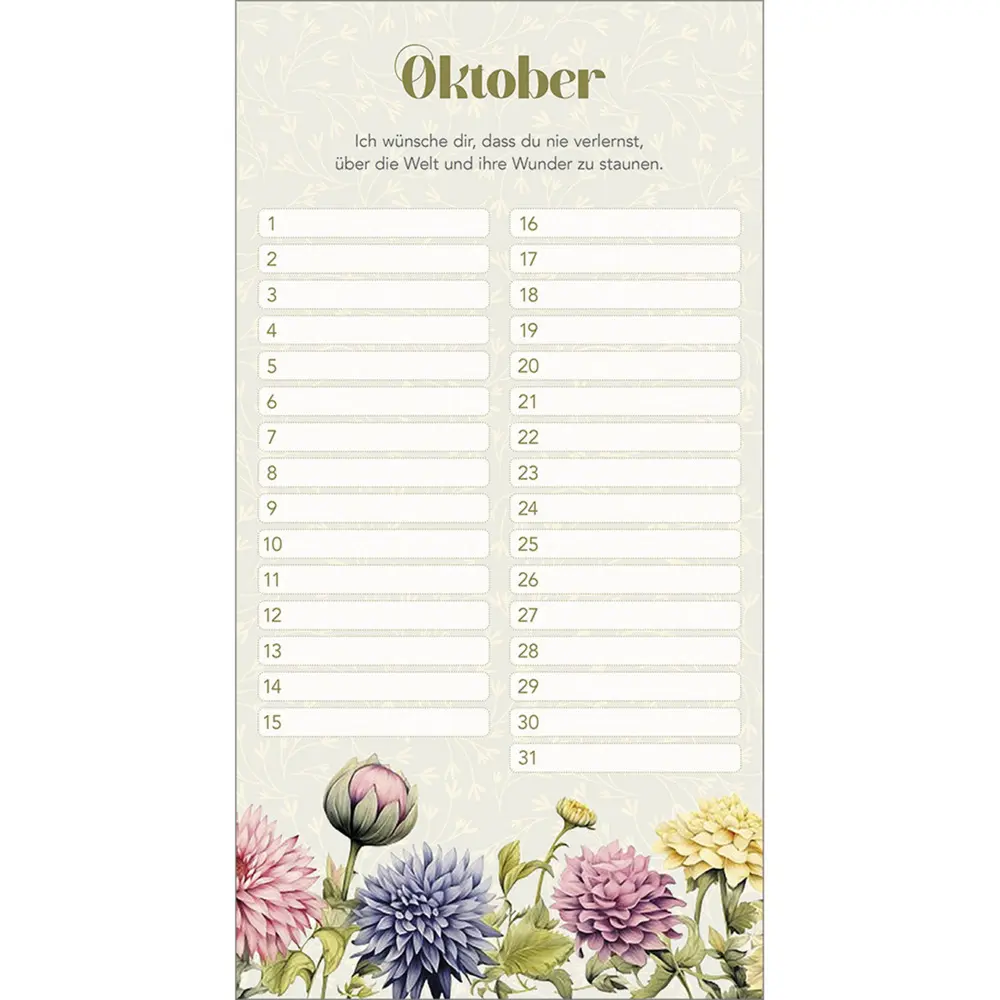 Bild: 9783880874350 | Dankbar für dich | Immerwährender Geburtstagskalender | Kalender