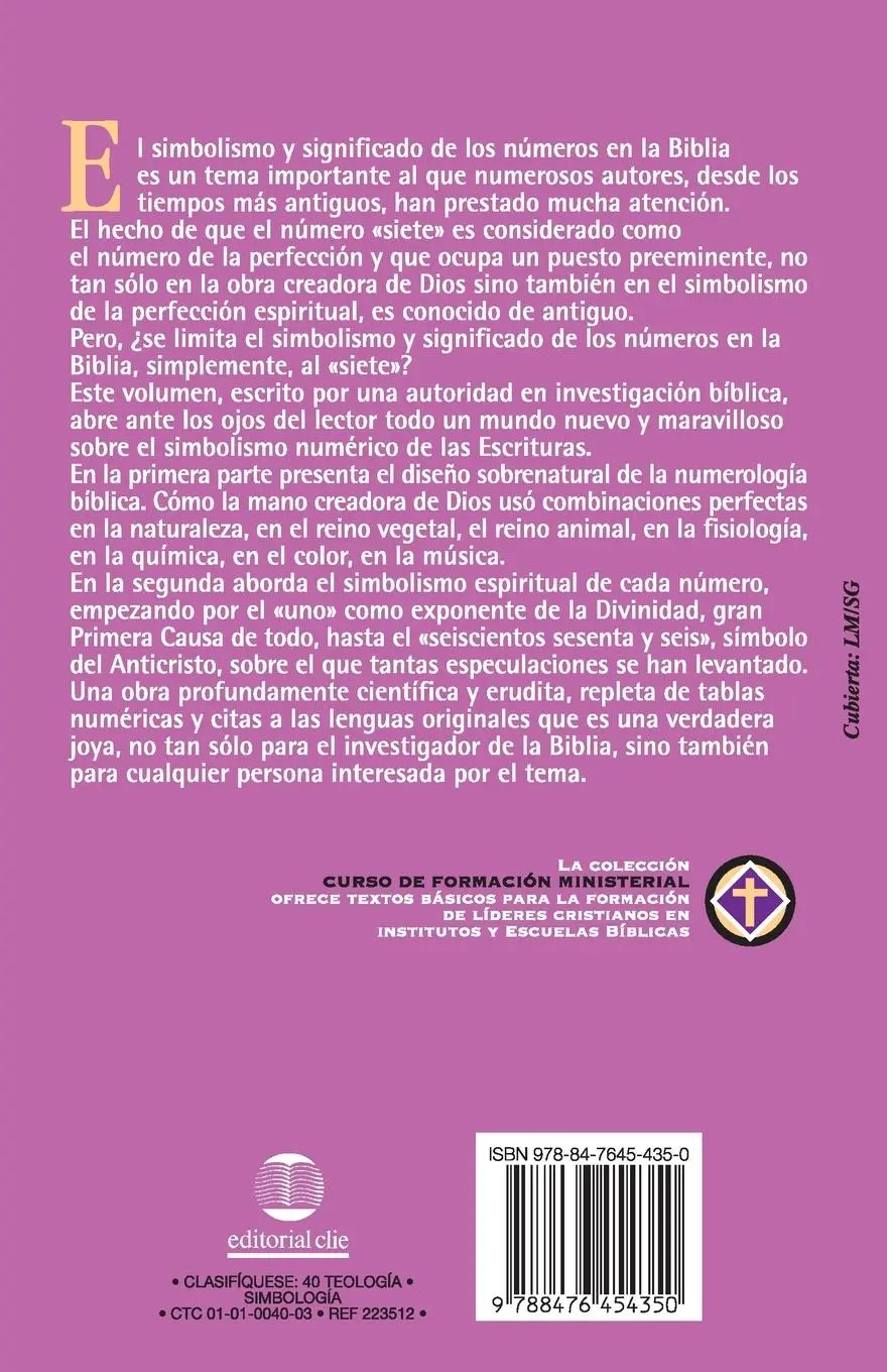 Rückseite: 9788476454350 | Cómo entender y explicar los números de la Biblia | E. W. Bullinguer