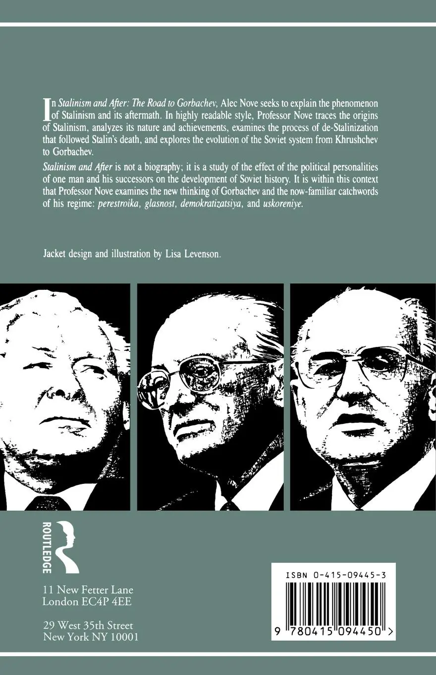 Rückseite: 9780415094450 | Stalinism and After | The Road to Gorbachev | Alec Nove | Taschenbuch