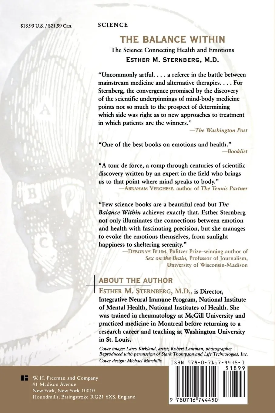 Rückseite: 9780716744450 | The Balance Within | The Science Connecting Health and Emotions | Buch