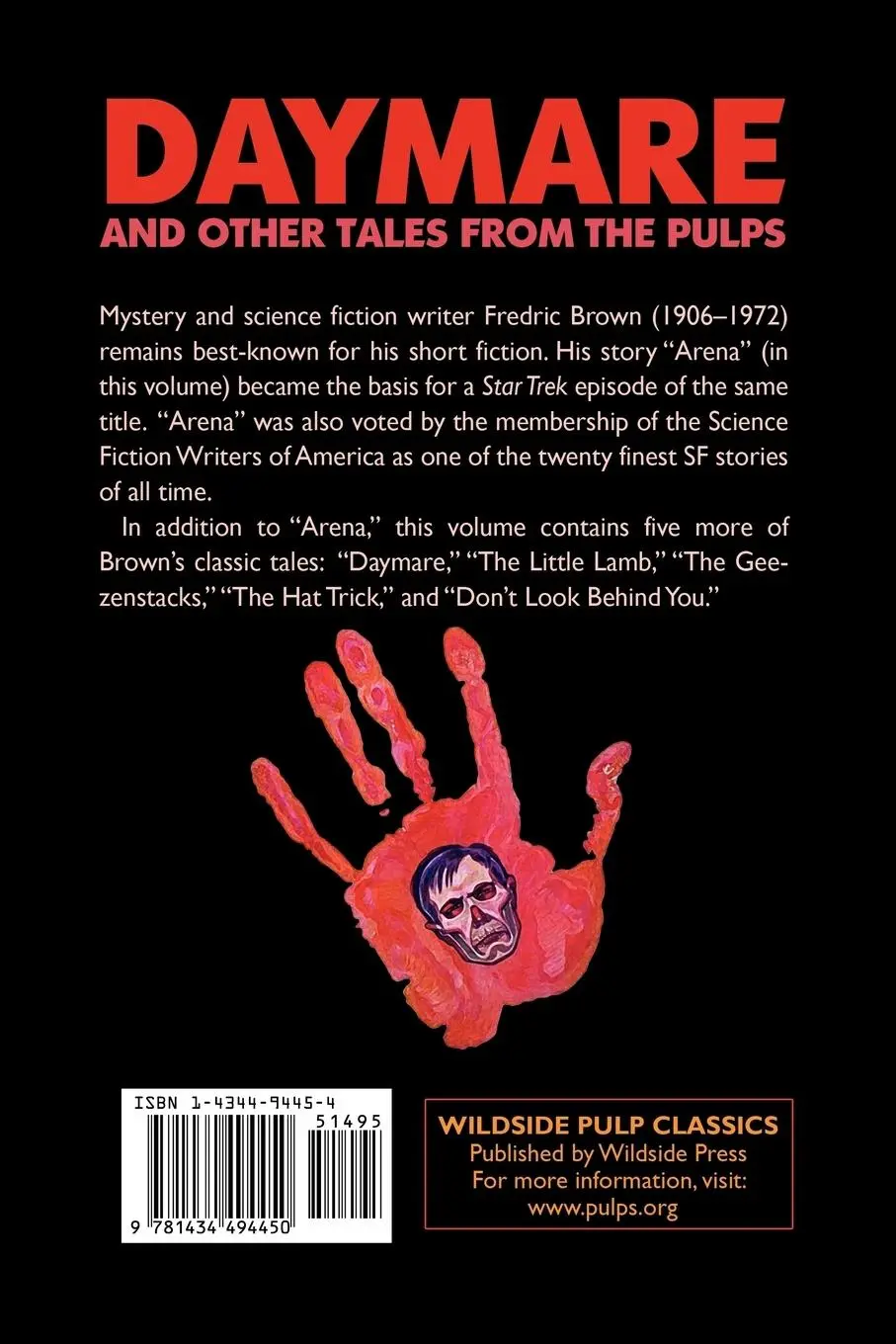 Rückseite: 9781434494450 | Daymare and Other Tales from the Pulps | Fredric Brown | Taschenbuch