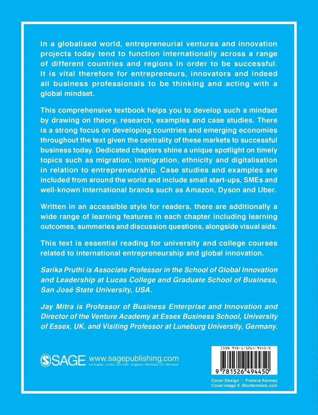 Rückseite: 9781526494450 | Global Entrepreneurship &amp; Innovation | Sarika Pruthi (u. a.) | Buch