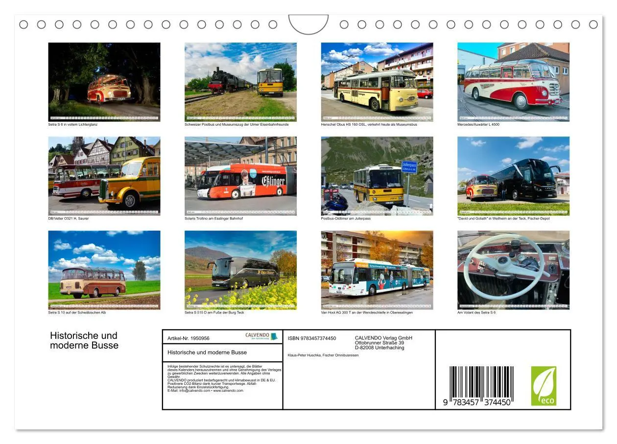 Bild: 9783457374450 | Historische und moderne Busse (Wandkalender 2026 DIN A4 quer),...