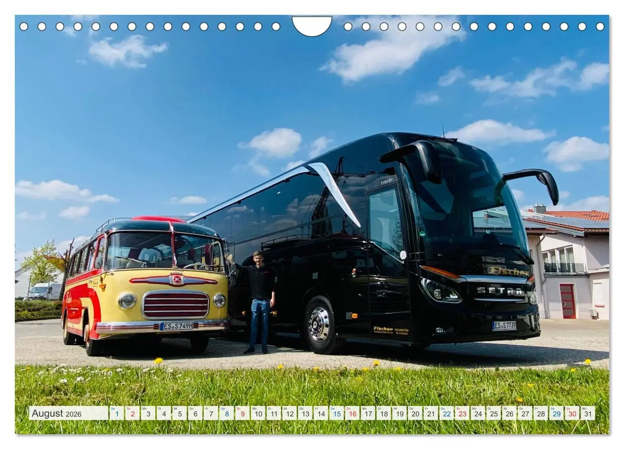Bild: 9783457374450 | Historische und moderne Busse (Wandkalender 2026 DIN A4 quer),...