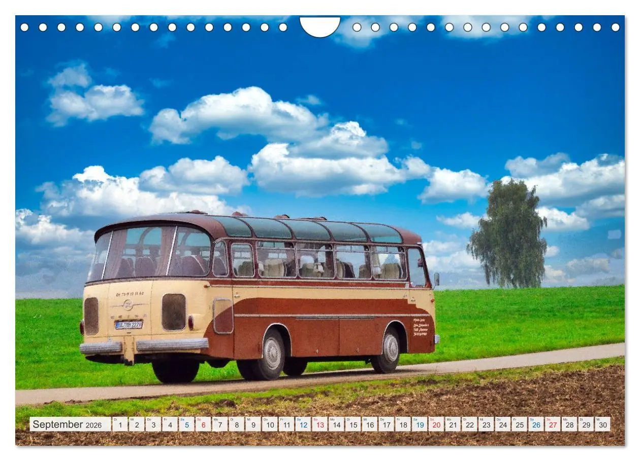 Bild: 9783457374450 | Historische und moderne Busse (Wandkalender 2026 DIN A4 quer),...