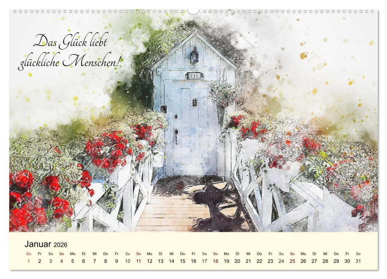 Bild: 9783457754450 | Aquarelle und Lebensweisheiten (Wandkalender 2026 DIN A2 quer),...