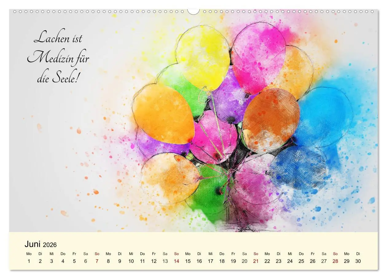 Bild: 9783457754450 | Aquarelle und Lebensweisheiten (Wandkalender 2026 DIN A2 quer),...