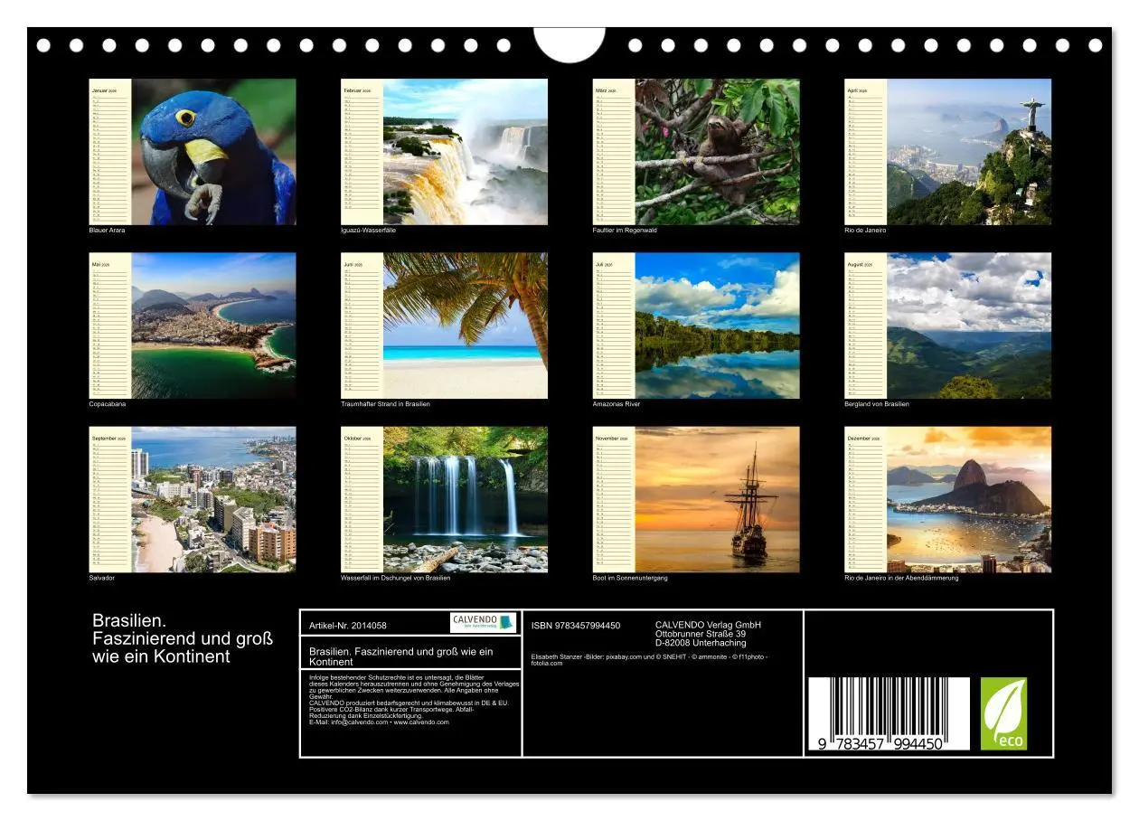 Bild: 9783457994450 | Brasilien. Faszinierend und groß wie ein Kontinent (Wandkalender...