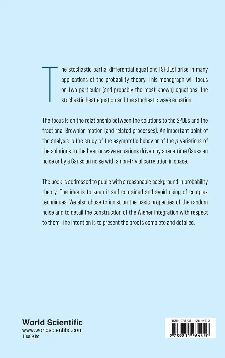 Rückseite: 9789811264450 | STOCHAST PARTIAL DIFFERENT EQUATION ADDITIVE GAUSSIAN NOISE | Tudor