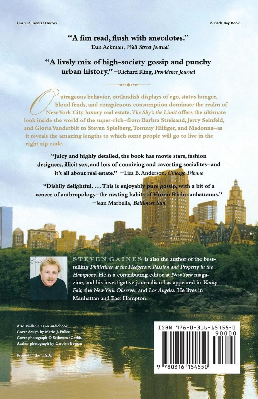 Rückseite: 9780316154550 | The Sky's the Limit | Passion and Property in Manhattan | Gaines