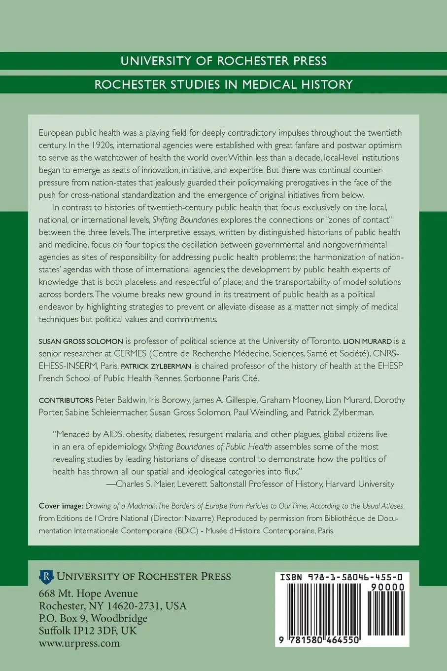 Rückseite: 9781580464550 | Shifting Boundaries of Public Health | Europe in the Twentieth Century