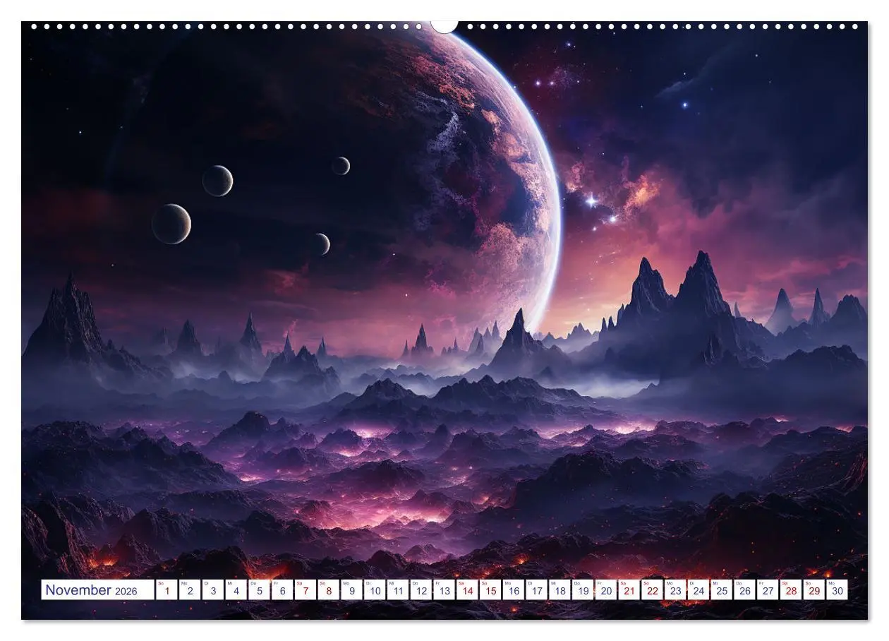 Bild: 9783457504550 | Ferne Welten (hochwertiger Premium Wandkalender 2026 DIN A2 quer),...