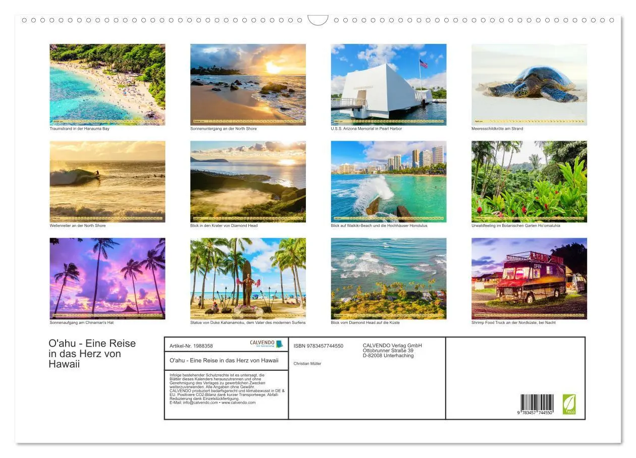 Bild: 9783457744550 | O'ahu - Eine Reise in das Herz von Hawaii (Wandkalender 2026 DIN A2...