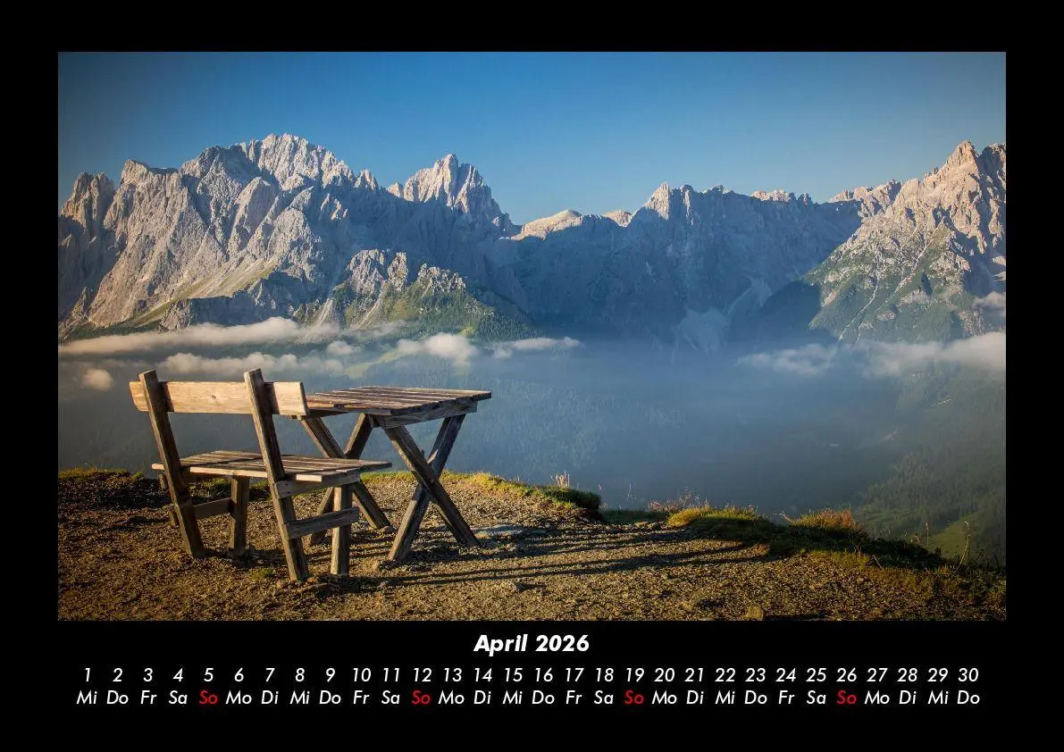 Bild: 9783695414550 | Berge 2026 Fotokalender DIN A3 | Tobias Becker | Kalender | Deutsch
