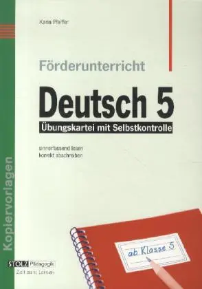 Cover: 9783897784550 | 5. Schuljahr | Karin Pfeiffer | Broschüre | 24 S. | Deutsch | 2012