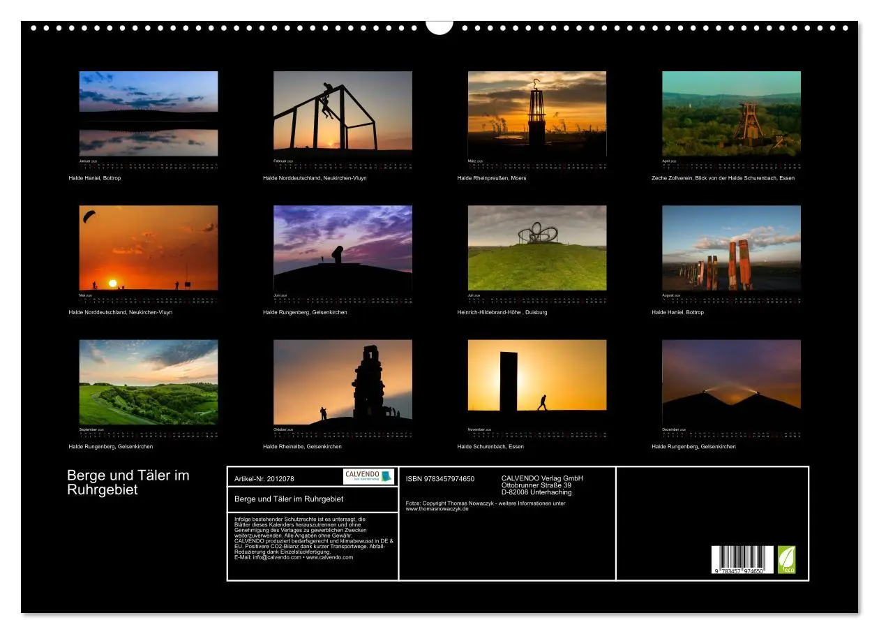 Bild: 9783457974650 | Berge und Täler im Ruhrgebiet (Wandkalender 2026 DIN A2 quer),...