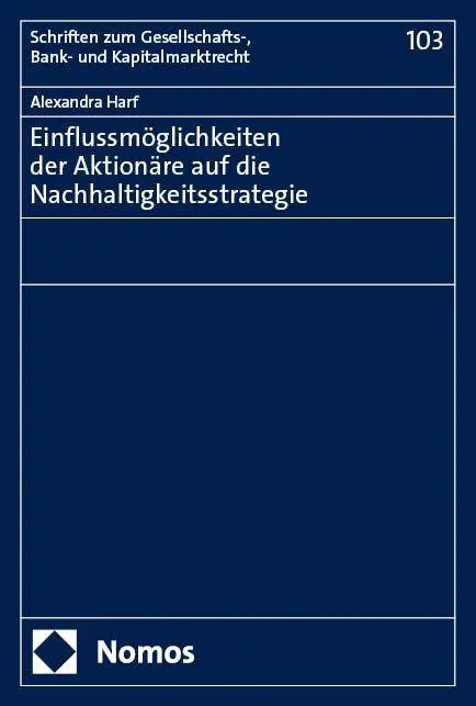 Cover: 9783756024650 | Einflussmöglichkeiten der Aktionäre auf die Nachhaltigkeitsstrategie