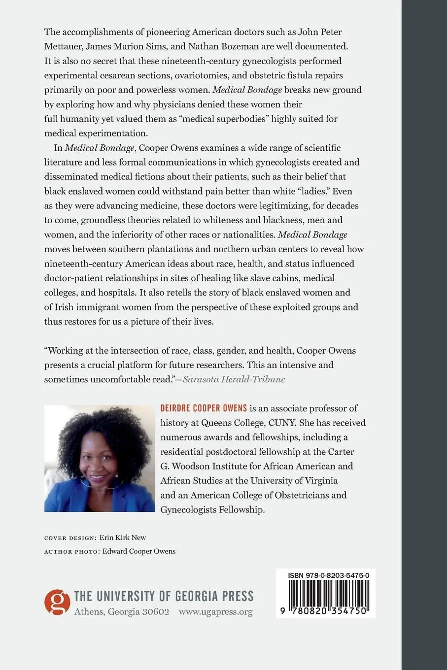 Rückseite: 9780820354750 | Medical Bondage | Race, Gender, and the Origins of American Gynecology