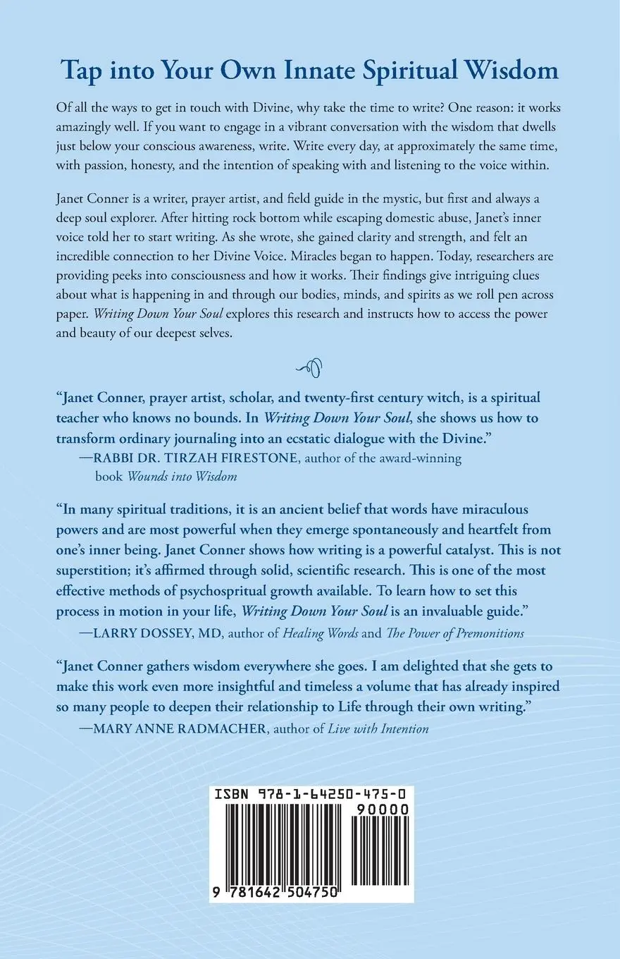 Rückseite: 9781642504750 | Writing Down Your Soul | Janet Conner | Taschenbuch | Englisch | 2021