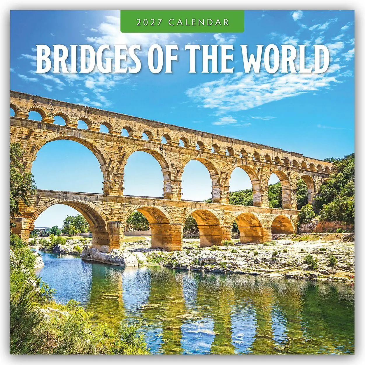 Cover: 9781837014750 | Bridges of the World - Brücken der Welt 2027 - 16-Monatskalender | Red