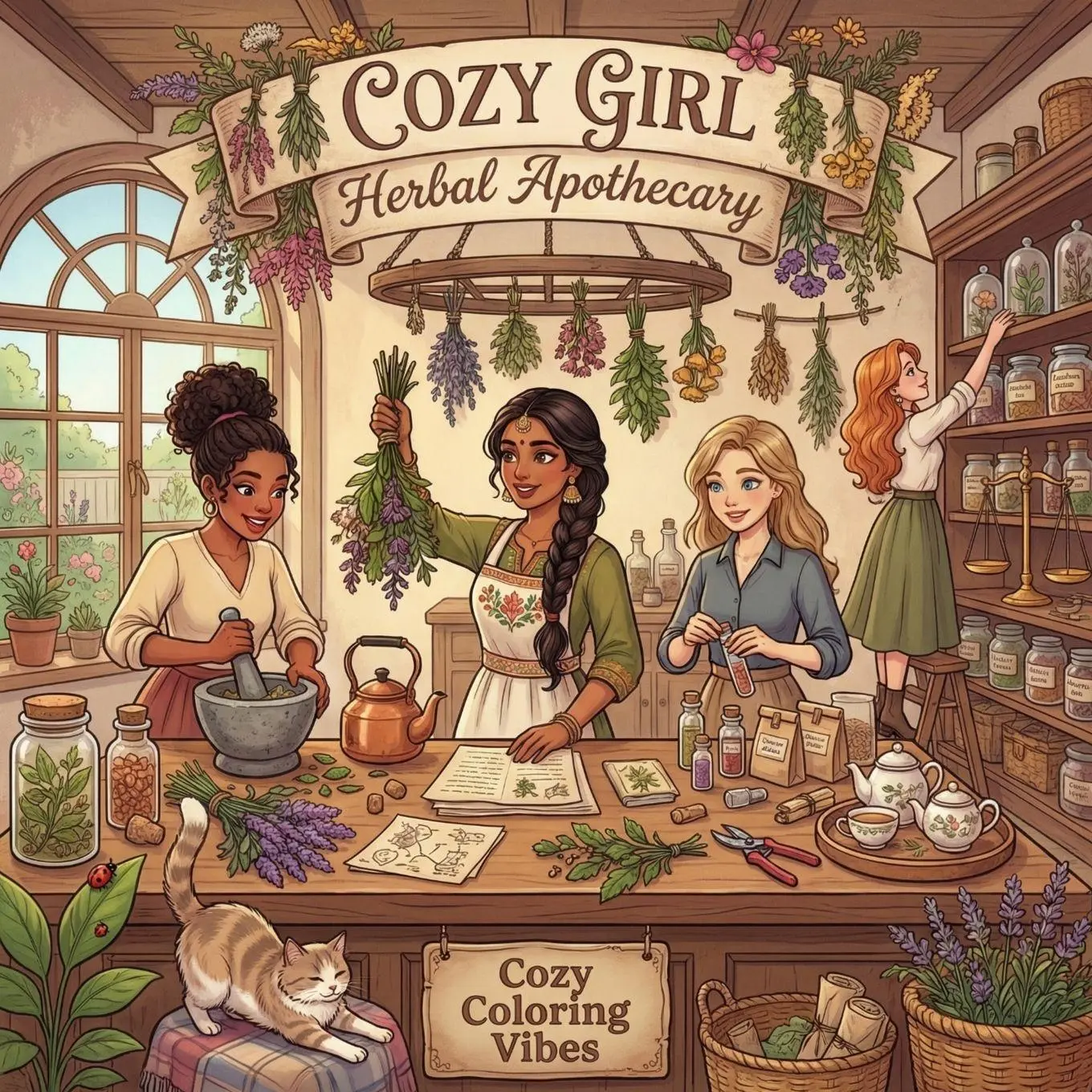 Cover: 9781965964750 | Cozy Girl Herbal Apothecary | Cozy Coloring Vibes | Taschenbuch | 2026