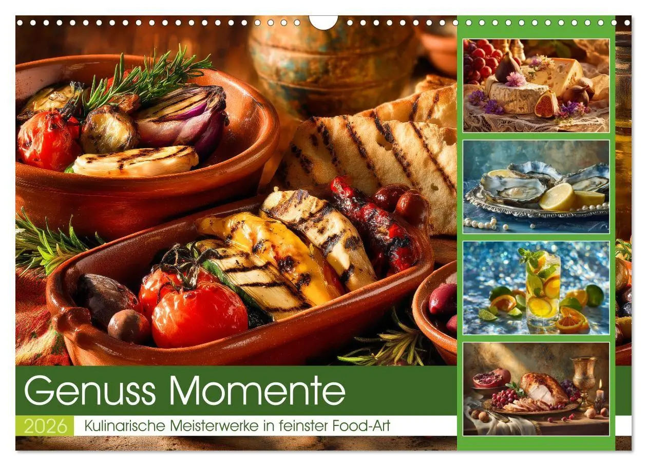 Cover: 9783516744750 | Genuss Momente (Wandkalender 2026 DIN A3 quer), CALVENDO...