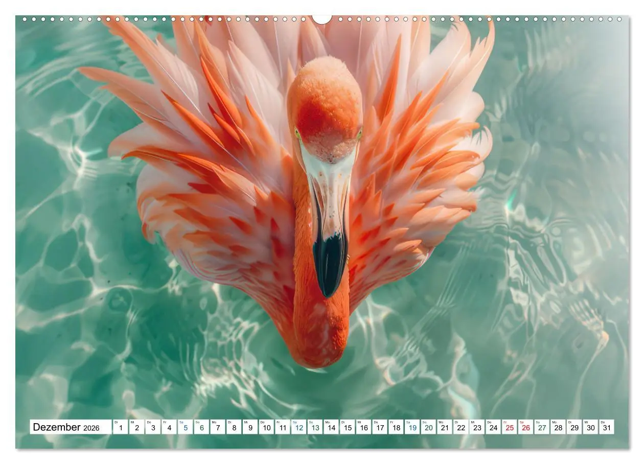Bild: 9783457404850 | Ein Herz für Flamingos (hochwertiger Premium Wandkalender 2026 DIN...