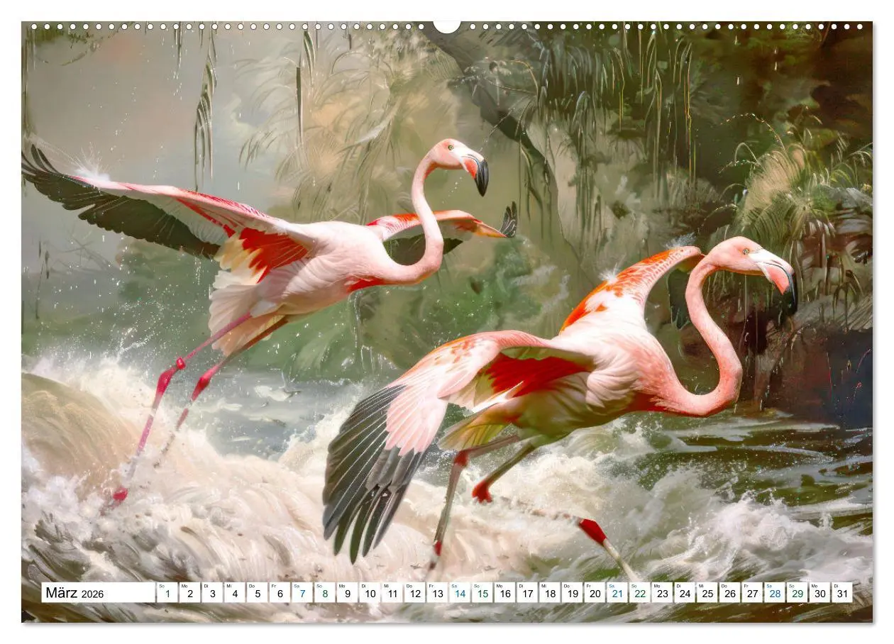 Bild: 9783457404850 | Ein Herz für Flamingos (hochwertiger Premium Wandkalender 2026 DIN...