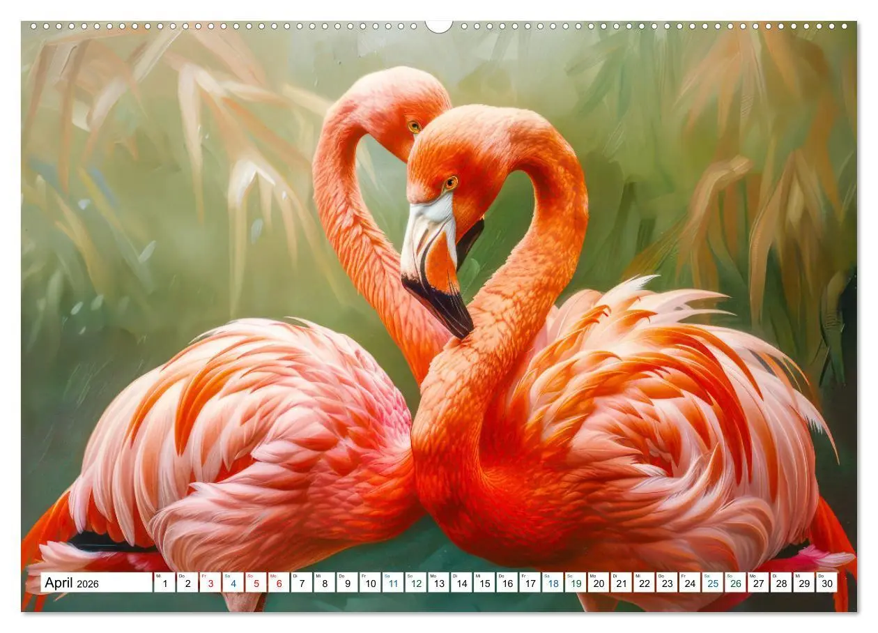 Bild: 9783457404850 | Ein Herz für Flamingos (hochwertiger Premium Wandkalender 2026 DIN...