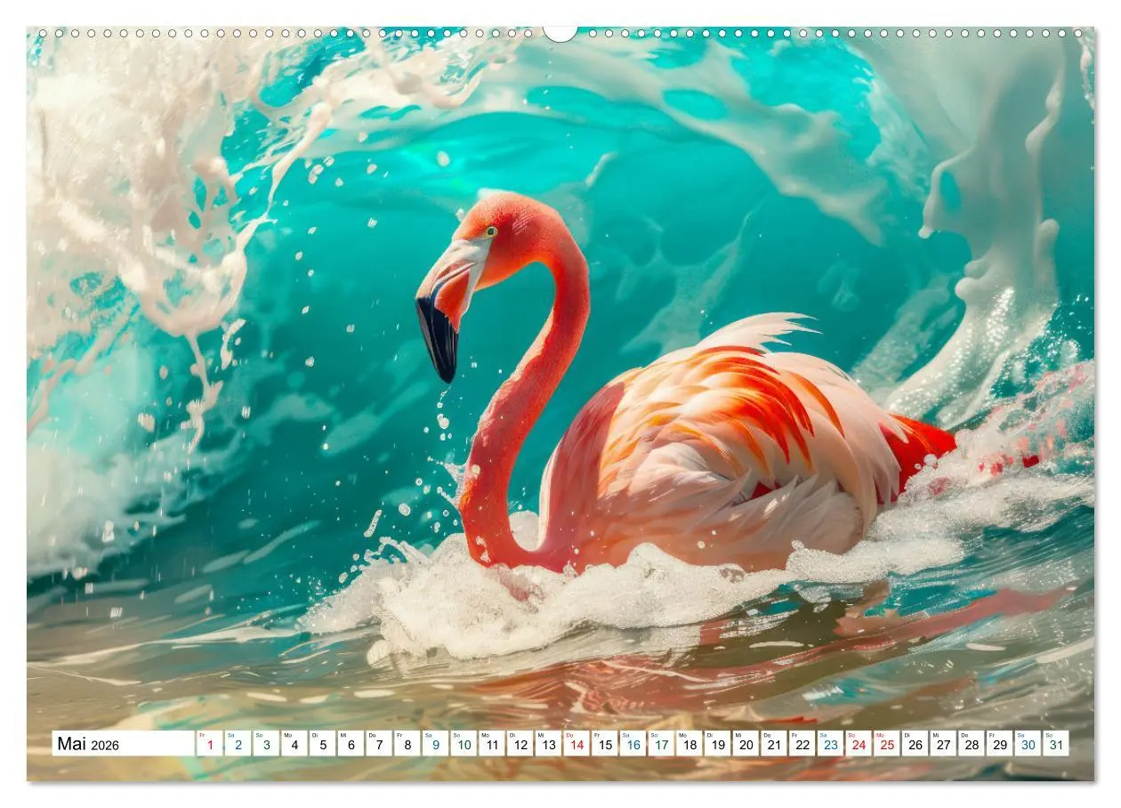 Bild: 9783457404850 | Ein Herz für Flamingos (hochwertiger Premium Wandkalender 2026 DIN...