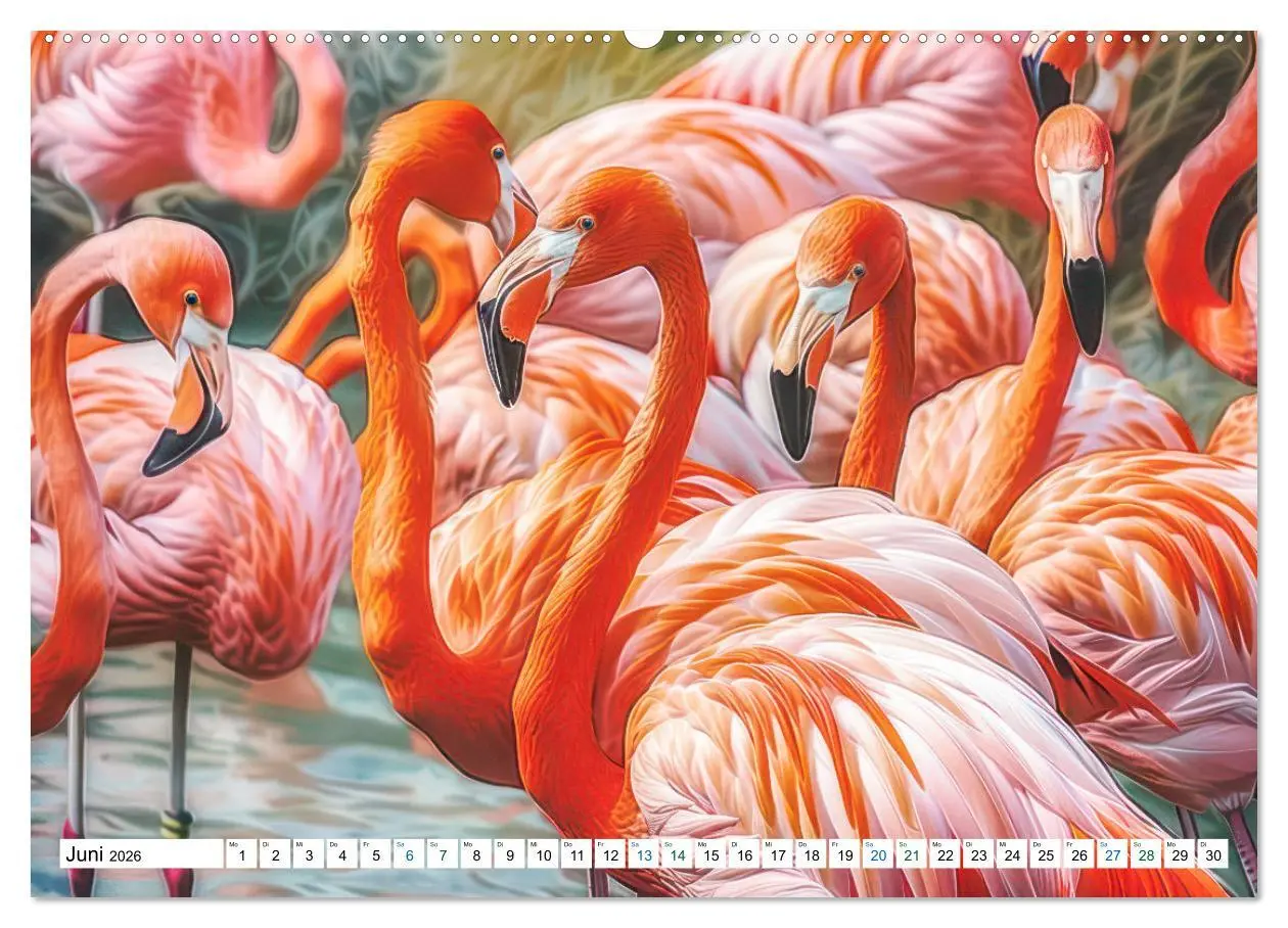 Bild: 9783457404850 | Ein Herz für Flamingos (hochwertiger Premium Wandkalender 2026 DIN...