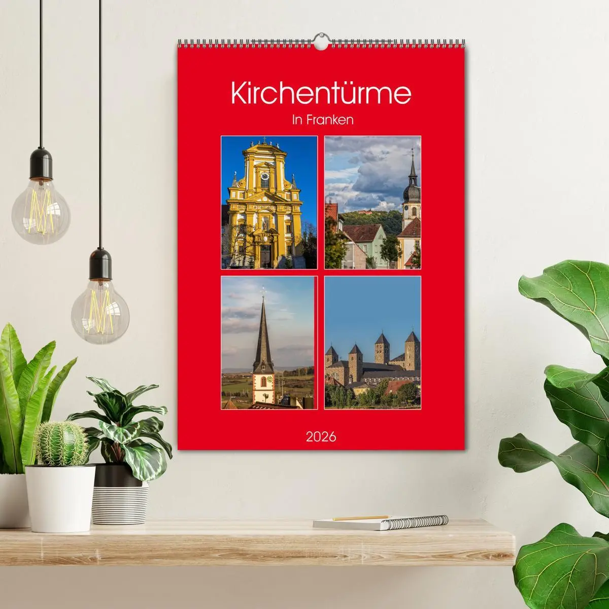 Bild: 9783516424850 | Kirchentürme in Franken (Wandkalender 2026 DIN A2 hoch), CALVENDO...