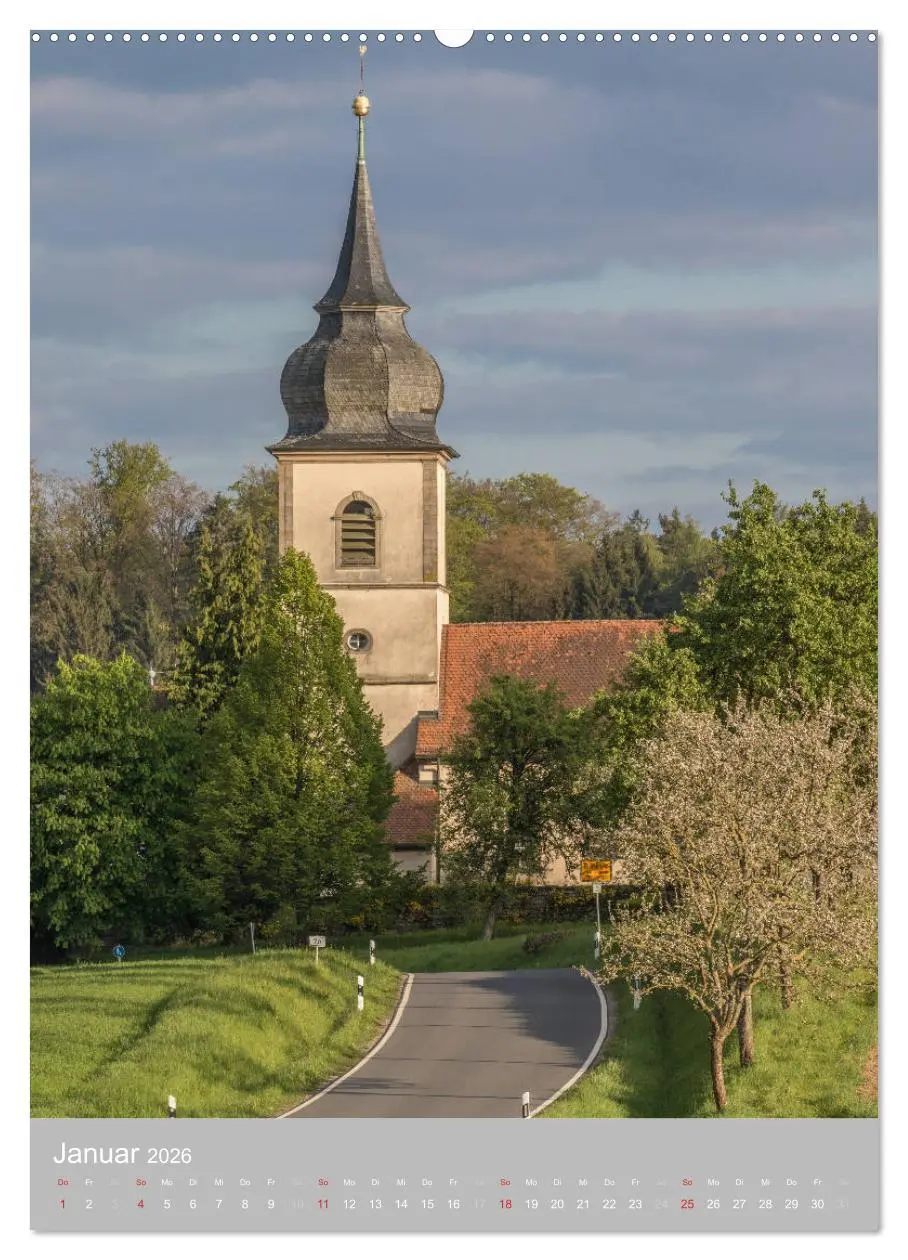 Bild: 9783516424850 | Kirchentürme in Franken (Wandkalender 2026 DIN A2 hoch), CALVENDO...
