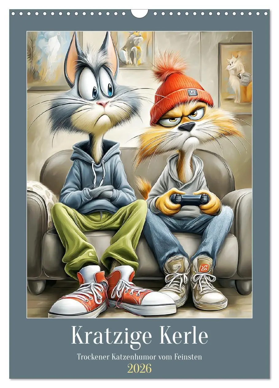 Cover: 9783516734850 | Kratzige Kerle. Trockener Katzenhumor vom Feinsten (Wandkalender...