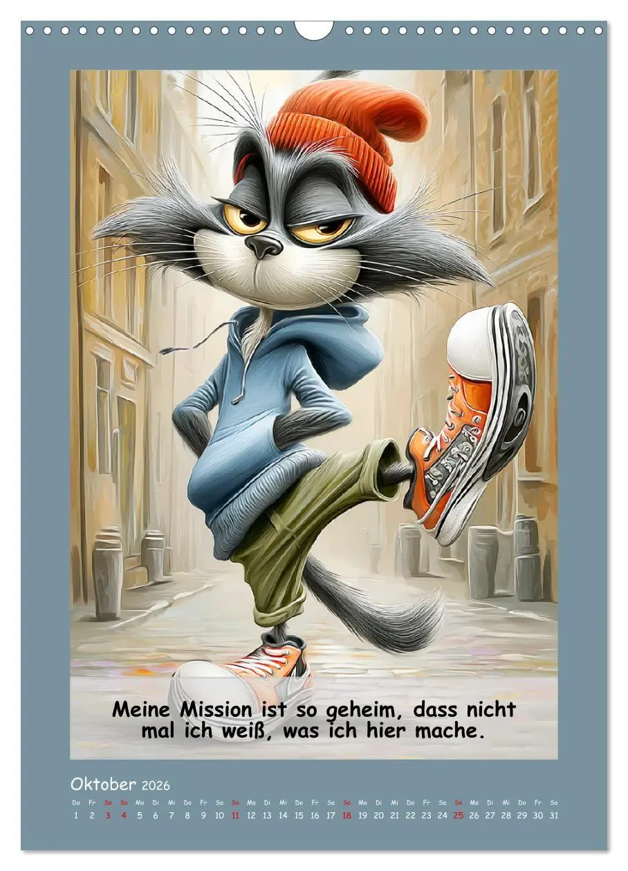 Bild: 9783516734850 | Kratzige Kerle. Trockener Katzenhumor vom Feinsten (Wandkalender...