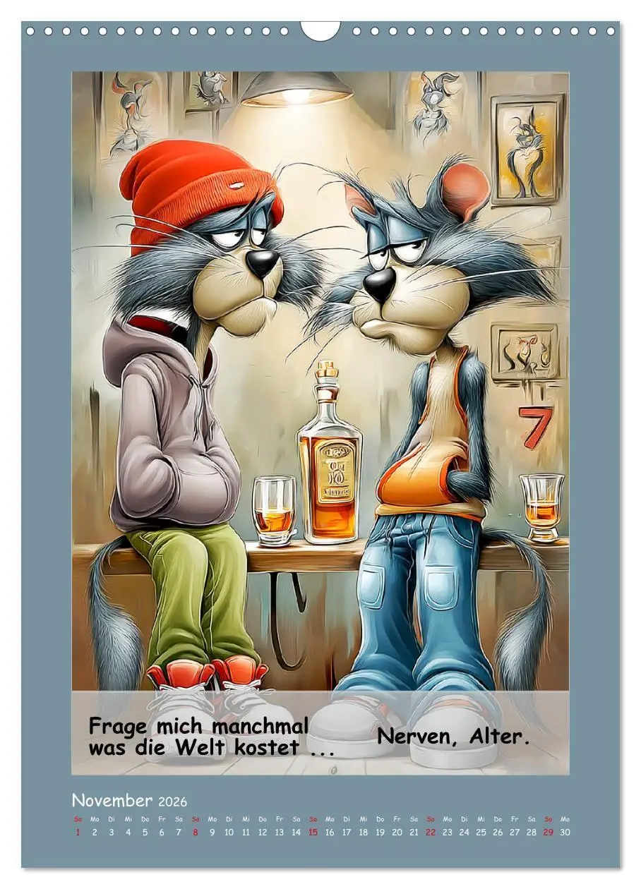 Bild: 9783516734850 | Kratzige Kerle. Trockener Katzenhumor vom Feinsten (Wandkalender...
