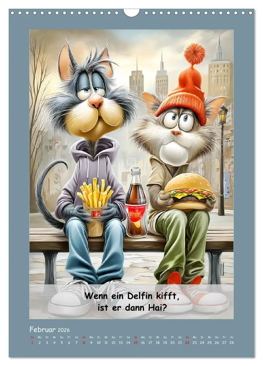 Bild: 9783516734850 | Kratzige Kerle. Trockener Katzenhumor vom Feinsten (Wandkalender...