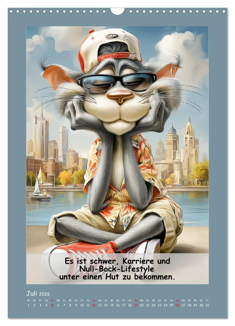 Bild: 9783516734850 | Kratzige Kerle. Trockener Katzenhumor vom Feinsten (Wandkalender...