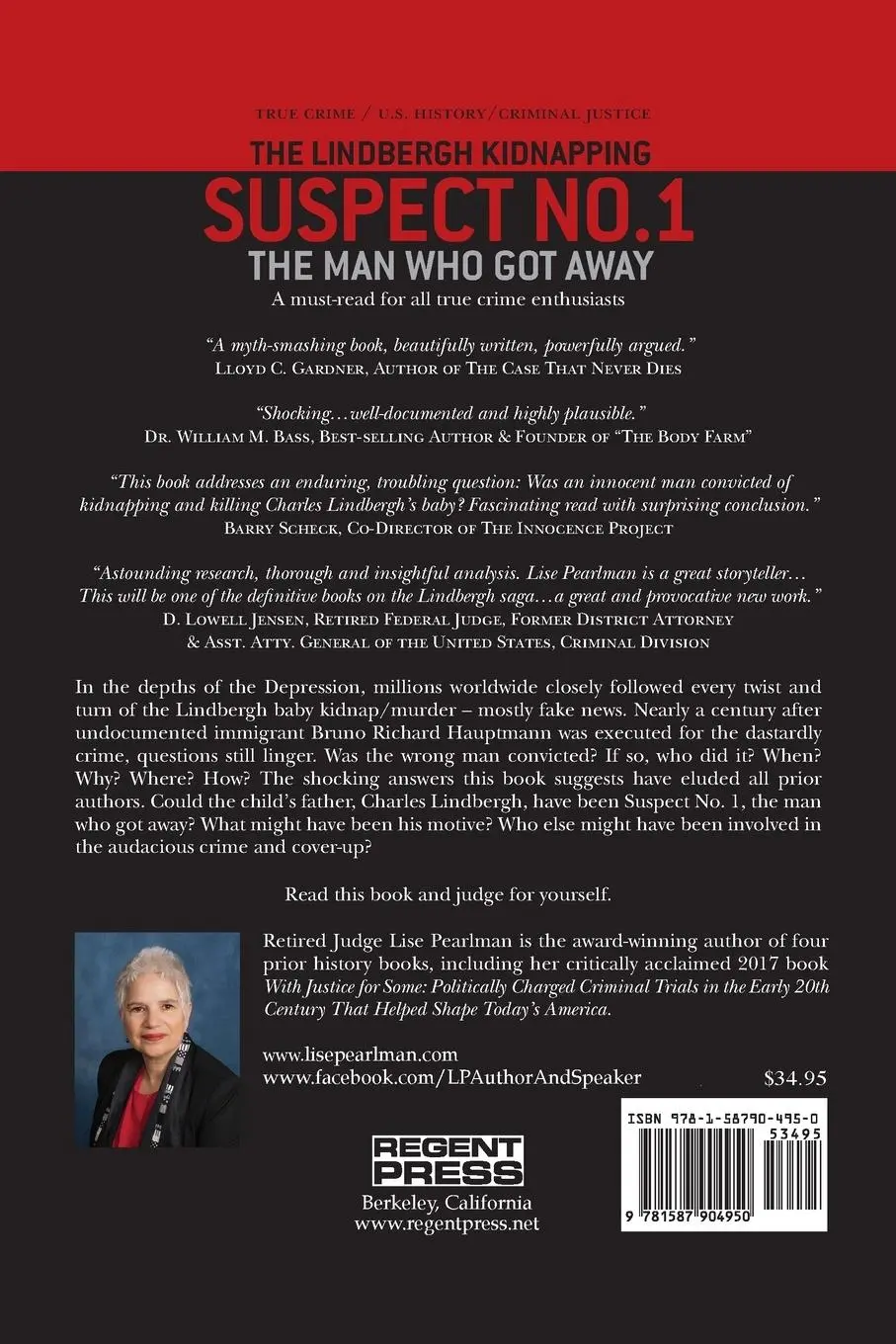 Rückseite: 9781587904950 | THE LINDBERGH KIDNAPPING SUSPECT NO. 1 | The Man Who Got Away | Buch