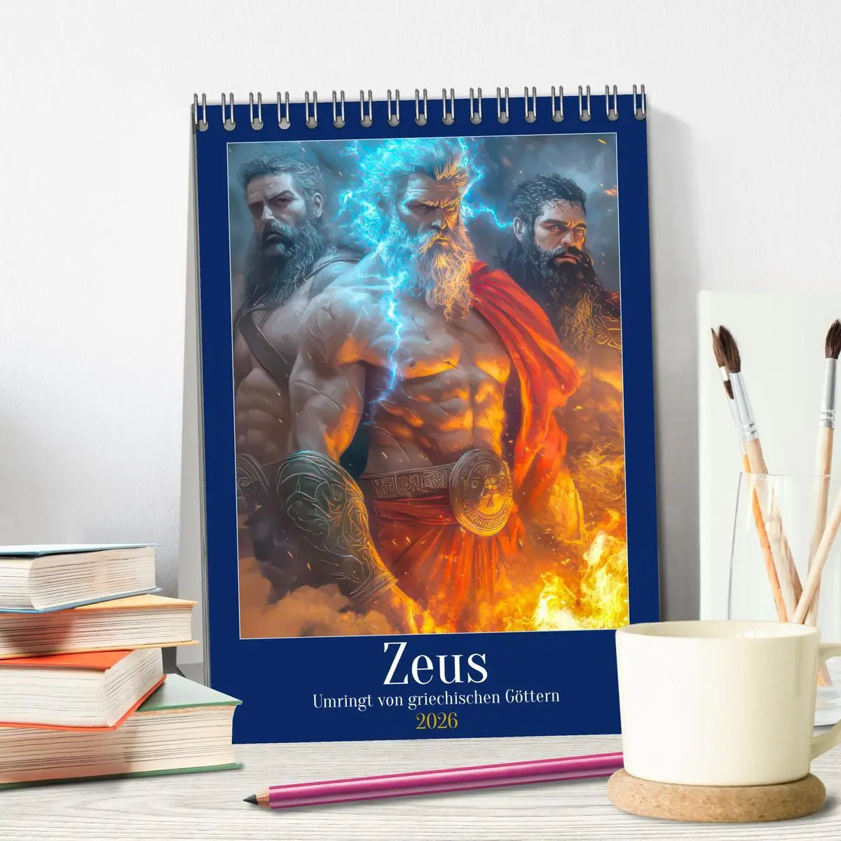 Bild: 9783457254950 | Zeus - Umringt von griechischen Göttern (Tischkalender 2026 DIN A5...