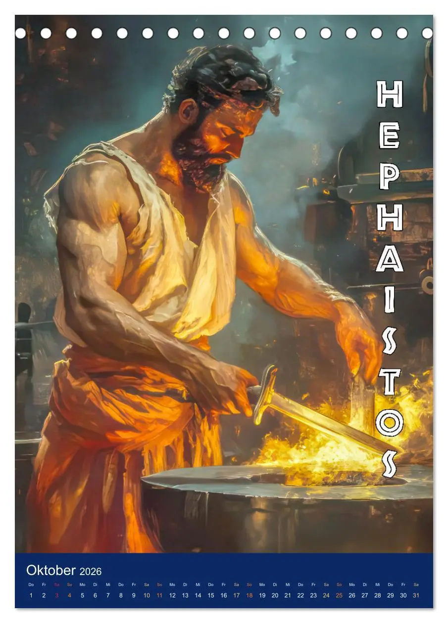 Bild: 9783457254950 | Zeus - Umringt von griechischen Göttern (Tischkalender 2026 DIN A5...